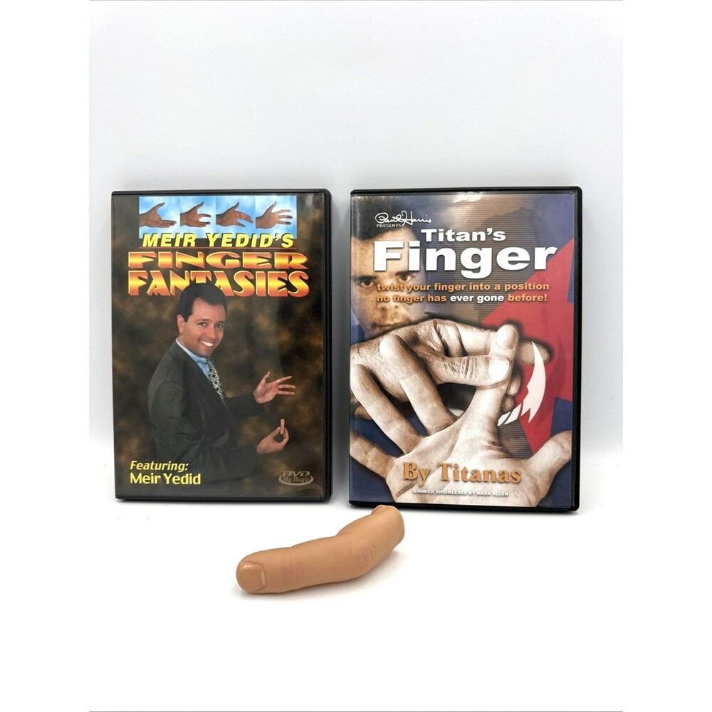 Finger Fantasies Meir Yedid + Titan’s Finger Magic Trick DVDs w/ Gimmick Finger
